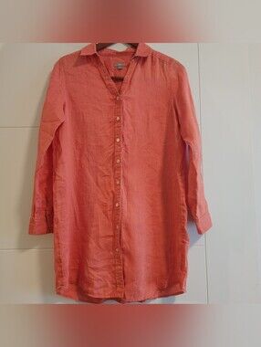 J.Jill 100% Linen Longsleeve Button Up Tunic